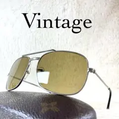 美品　60s～70s　ビンテージサングラス　ツーブリッジ　ブラウンレンズのサムネイル