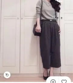 UNIQLO ウールブレンドワイドアンクルパンツ