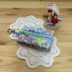 ぷっくりミニミニポーチ ＊リバティ‪＊ ベッツィネオンカラー(ナスカン付き)