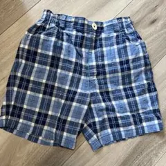 familiar 半ズボン 100cm 青系チェック