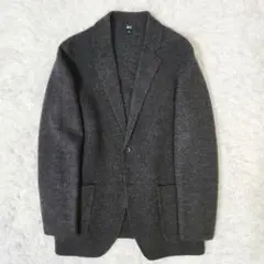 ✨美品✨UNIQLO C ユニクロ ニットジャケット ダークグレー L