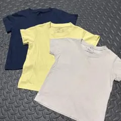無印　無地 Tシャツ 3枚セット 90cm