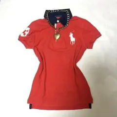 Ralph Lauren 赤 ポロシャツ ビッグポニーy2k 00s レア