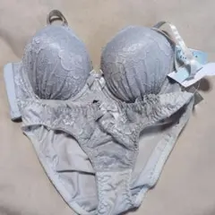 sun rode 美ボディ研究所 グレー ブルー 下着 セットアップ