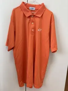 YONEX オレンジ ポロシャツ 左胸ロゴ付き ユニフォーム ゲームシャツ