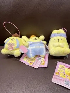 ポムポムプリンハッピールーティンラウンドワン限定マスコット 全3種