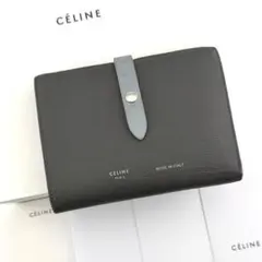 セリーヌ ミディアム ストラップウォレット バイカラー 二つ折り財布 レディースのサムネイル