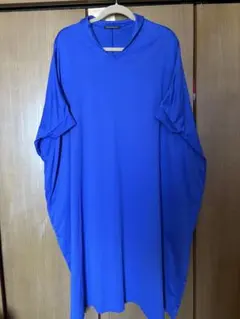 mizuiro ind 青 Vネック カットソーワンピース