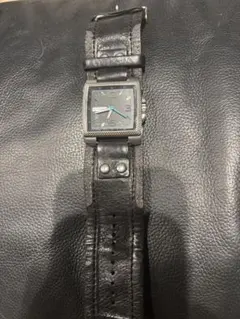 FOSSIL スクエアケース レザーベルト 腕時計