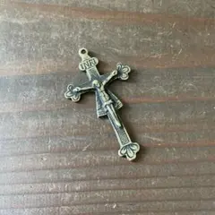 アンティーク 十字架 クロス キリスト像 ペンダントトップ ロザリオ ネックレス