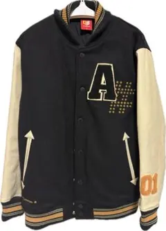 ALPHA NUMERIC スタジャン ブラック/ベージュ