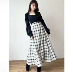 RESEXXY ハイウエストドッキングフレアワンピース