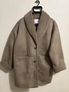 美品 URBAN RESEARCH DOORS フェイクムートンミドルコート M