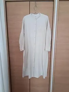 studioCLIP バンドカラー シャツワンピ アイボリー サイズMシンプル