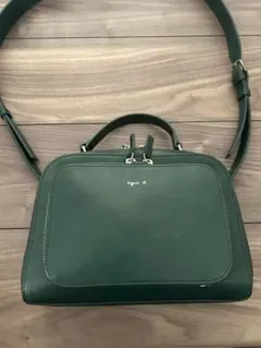アニエスベー　ダークグリーン 2wayショルダーバッグ
