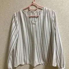 GLACIER ストライプ バルーンスリーブ Mサイズ