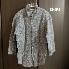 SHIPS シップス 花柄シャツ スリムフィット