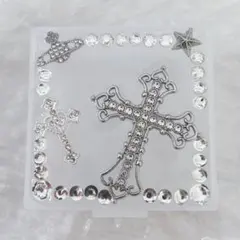 【ハンドメイド】デコケース(シルバー)