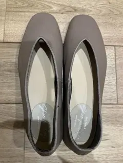 グレージュ フラットシューズ 日本製 23.5cm