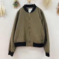 【Te chichi】 ジップアップブルゾン カーキ 薄手 (M) クールのサムネイル