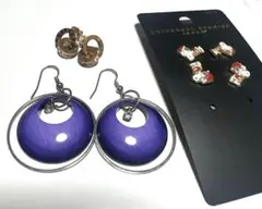 【ピアス4点セット】カジュアル＆個性派デザイン