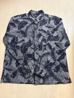 SUN SURF 長袖シャツ XL 葉柄 ネイビーのサムネイル
