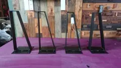 マットブラックでアイアンなフラット鉄脚♪ 台形型 4脚ver.のサムネイル