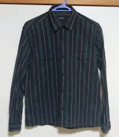 COMME CA ISM M 長袖シャツ ストライプ