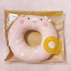 ハンドメイド 動物 ドーナツ コースター 豚 ぶた