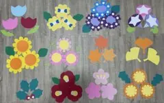 壁面飾り【花】　季節の壁面　誕生日表　保育園　幼稚園