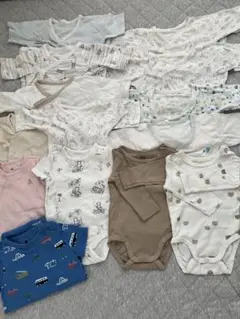【まとめ売り】ベビー服コンビ肌着(50-60)ロンパース 0-3ヶ月、3-6ヶ月