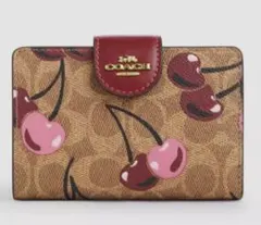 COACH チェリー柄 二つ折り財布　CZ342