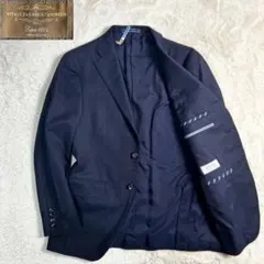 美品✨LES MUES 高級CANONICO社製　テーラードジャケット ネイビー