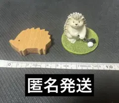 匿名発送　ハリネズミ　置物　木製インテリア&フィギュア