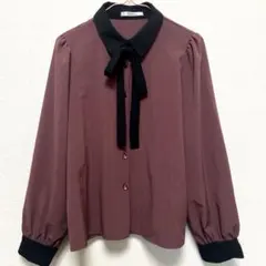 リボン付き シャツ 長袖
