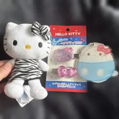 即日発送！非売品、ハローキティ ぬいぐるみ ヘアクリップ ミラー 4点セット