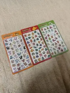 韓国限定正規品　ポケモン 3Dクリスタルステッカー 3種セット