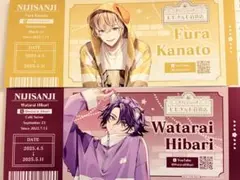 にじさんじ 百貨店 後半 特典 百貨店商品券風カード 渡会雲雀、風楽奏斗