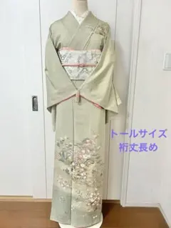 美品　トールサイズ　裄丈長め　正絹訪問着　フルセット4点 入学式　七五三　お宮参