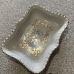 アメリカ ビンテージ レノックス 陶器 愛の鳩 金彩 小皿