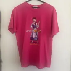ディズニー　美女と野獣 Tシャツ ピンク 半袖　ベル