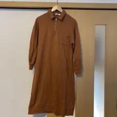 ニコアンド　スゥエット　ジップアップワンピース