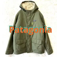【美品】patagoniaフードジャケット カーキー色オリーブグリーン男女兼用