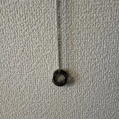 ブラックリングペンダントネックレス