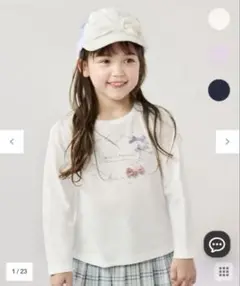 エニィファム リボン 長袖 Ｔシャツ　130