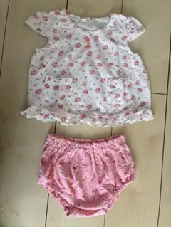 花柄、トップスとパンツサイズ90のサムネイル