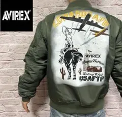 【☆メンズの極上品☆】破格AVIREX フライトジャケット XL カーキ 極美品