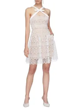 美品♡セルフポートレイト　ホワイトレースミニワンピース