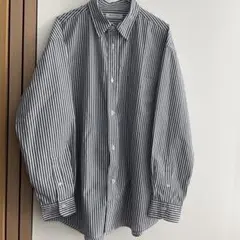 FREAK'S STORE ストライプ長袖シャツ ネイビー フリークスストア