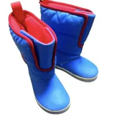 Crocs キッズ ウィンターブーツ ブルー レッド 15.5cmのサムネイル